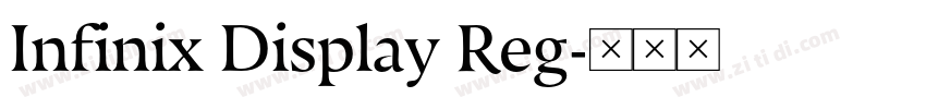 Infinix Display Reg字体转换